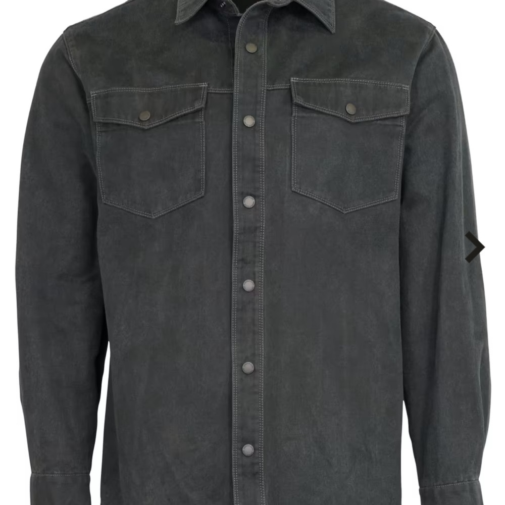 Men's Charcoal Button Down Shirt
